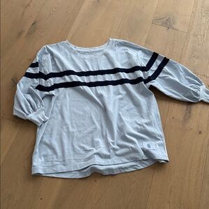 FP Movement Women Sz S Blue Post Up Layer Oversized Cotton Sweatshirt